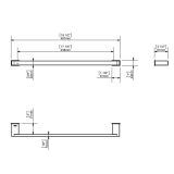 Handdoekhouder Cube chroom 500mm