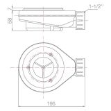 Composiet douchebak Solid Eco 80x119,5cm Leisteen antraciet Ral7024