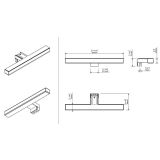 LED lamp spiegelverlichting F18 chroom