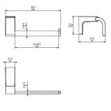 Design toiletrol houder Eletech chroom