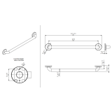 Badgreep Manillon RVS 60cm 